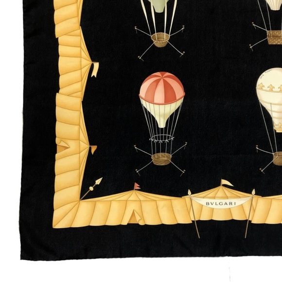 Authentic BVLGARI scarf Balloon Pattern Silk 100% Scarf - Picture 4 of 8